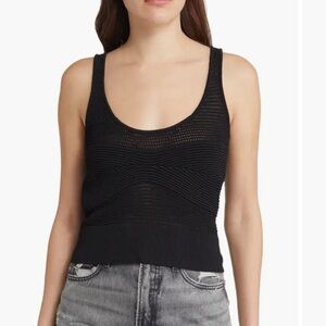FRAME Corset Detail Knit Tank Top Size Large